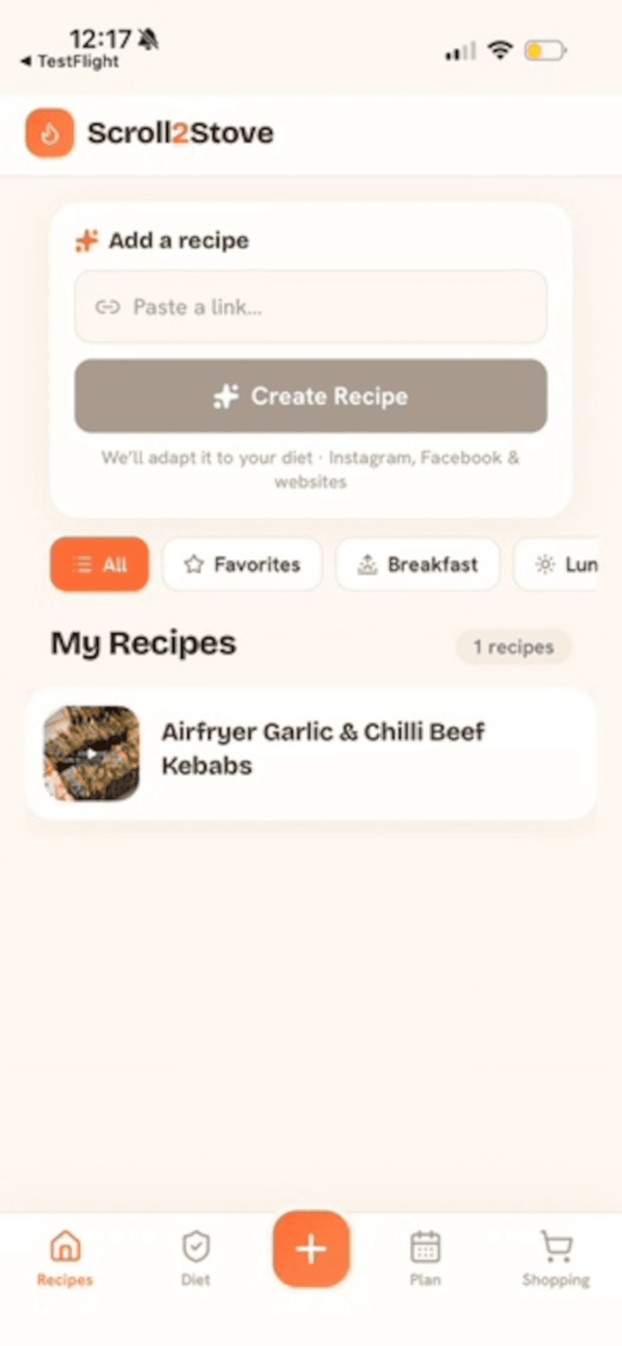 Scroll2Stove App Store screenshot 1